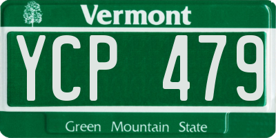 VT license plate YCP479