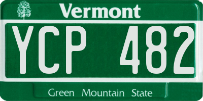 VT license plate YCP482