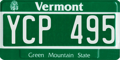 VT license plate YCP495
