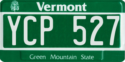 VT license plate YCP527