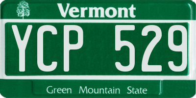 VT license plate YCP529
