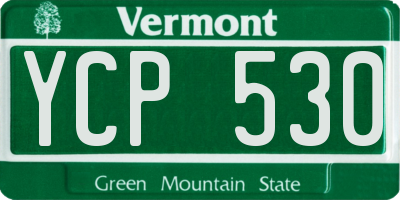 VT license plate YCP530