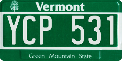 VT license plate YCP531
