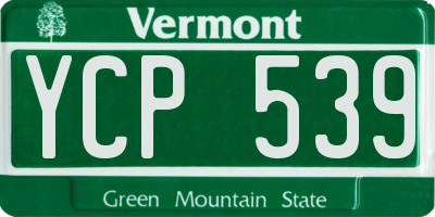 VT license plate YCP539