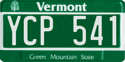 VT license plate YCP541