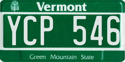 VT license plate YCP546