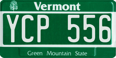 VT license plate YCP556