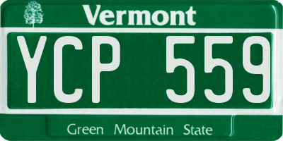 VT license plate YCP559