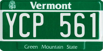 VT license plate YCP561
