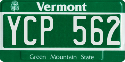 VT license plate YCP562