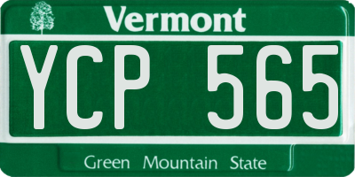 VT license plate YCP565