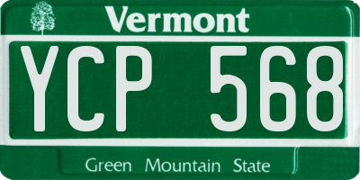 VT license plate YCP568