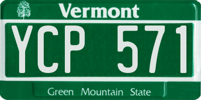 VT license plate YCP571