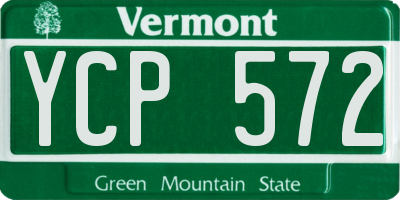 VT license plate YCP572