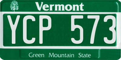 VT license plate YCP573