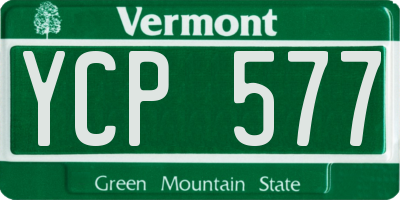 VT license plate YCP577