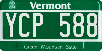 VT license plate YCP588