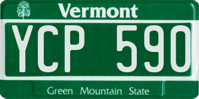 VT license plate YCP590