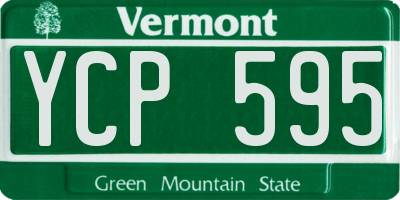 VT license plate YCP595