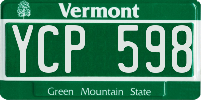 VT license plate YCP598