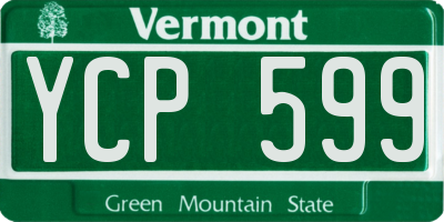 VT license plate YCP599