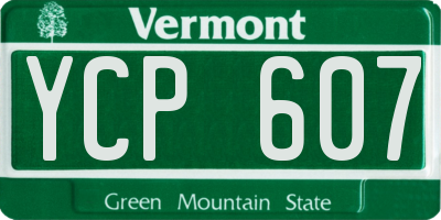 VT license plate YCP607