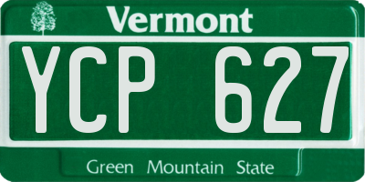 VT license plate YCP627