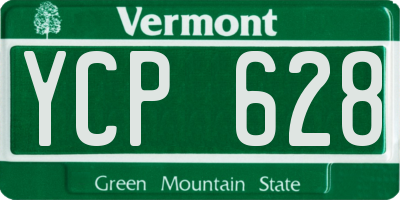 VT license plate YCP628