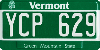 VT license plate YCP629