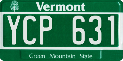 VT license plate YCP631