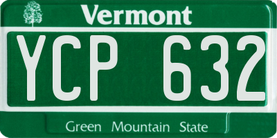 VT license plate YCP632