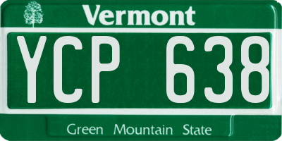 VT license plate YCP638