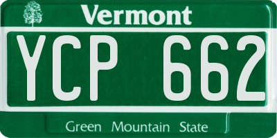 VT license plate YCP662