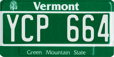 VT license plate YCP664