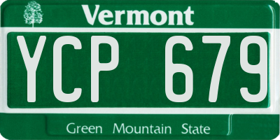 VT license plate YCP679
