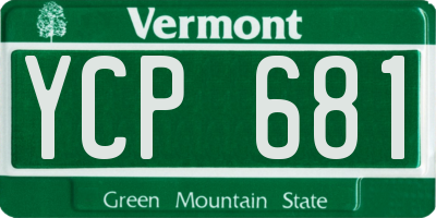 VT license plate YCP681