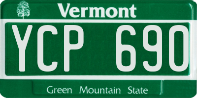 VT license plate YCP690