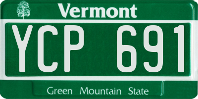VT license plate YCP691