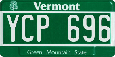 VT license plate YCP696