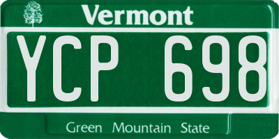VT license plate YCP698