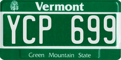 VT license plate YCP699