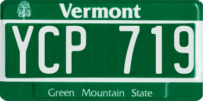 VT license plate YCP719
