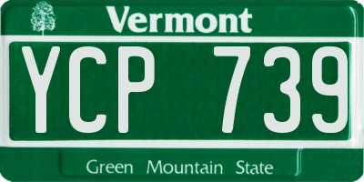 VT license plate YCP739