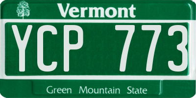 VT license plate YCP773
