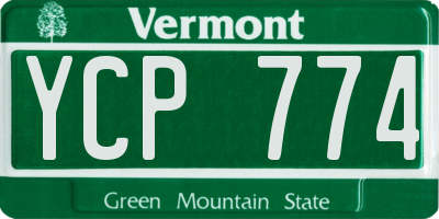 VT license plate YCP774