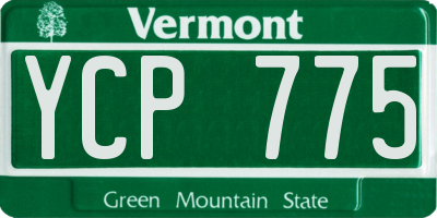 VT license plate YCP775