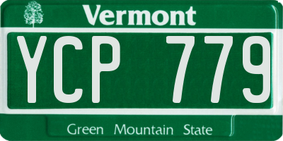VT license plate YCP779