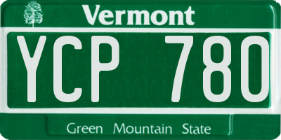VT license plate YCP780
