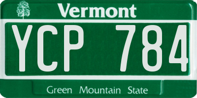 VT license plate YCP784