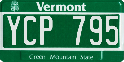 VT license plate YCP795